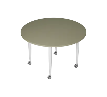 PLAYFORM 201 K modulární hravé stoly, mobilní, výška 750 mm, kovová podnož bílá, deska 25 mm, beton zelinkavý