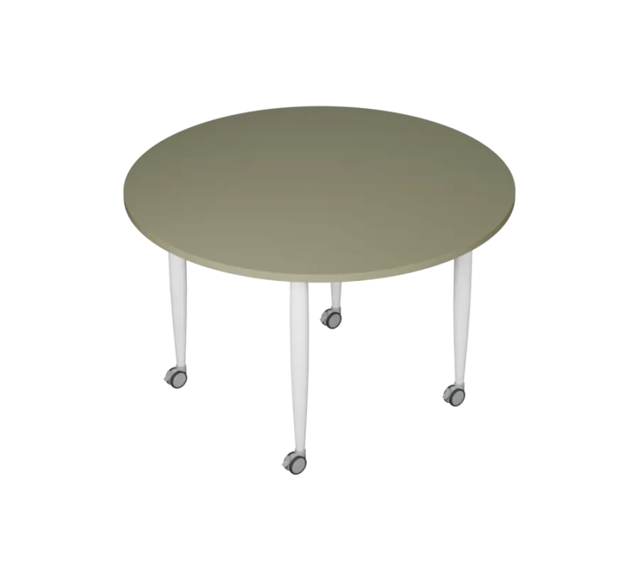 PLAYFORM 201 K modulární hravé stoly, mobilní, výška 750 mm, kovová podnož bílá, deska 25 mm, beton zelinkavý