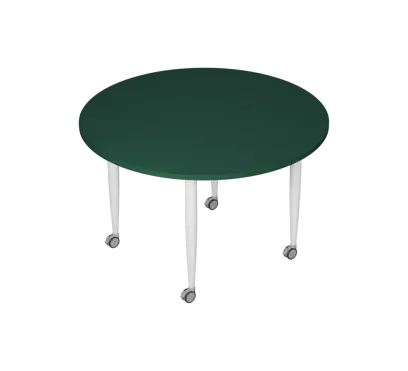 PLAYFORM 201 K modulární hravé stoly, mobilní, výška 750 mm, kovová podnož bílá, deska 25 mm, zelený onyx