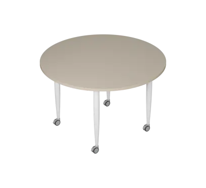 PLAYFORM 201 K modulární hravé stoly, mobilní, výška 750 mm, kovová podnož bílá, deska 25 mm, saténově šedá