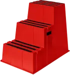 STUP P3, plastové stupátko 3-stupňové, červené