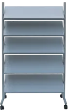 RACK MOBIL 20xA4, mobilní stojan na tiskopisy, stříbrný