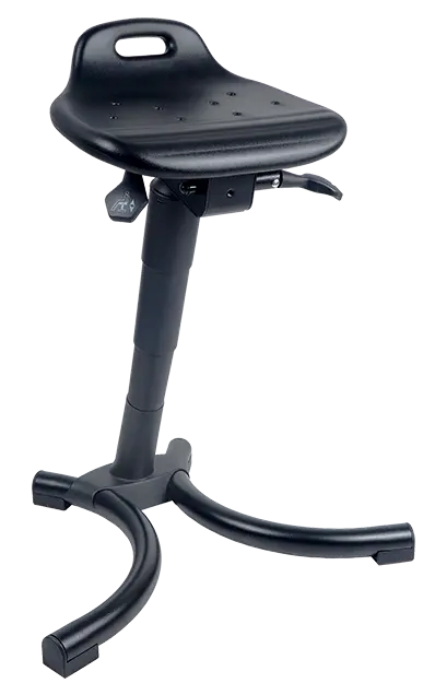 Work & Sit 04, podpěrná stolička, PUR černá