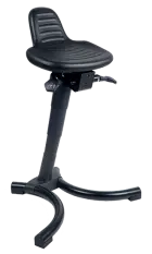 Work & Sit 05, podpěrná stolička, PUR černá