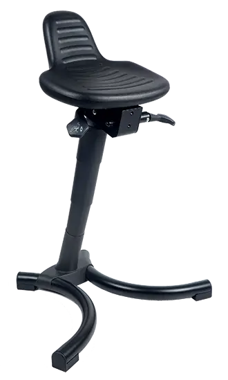 Work & Sit 05, podpěrná stolička, PUR černá