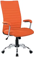 GRACE židle kancelářská, ekokůže oranžová