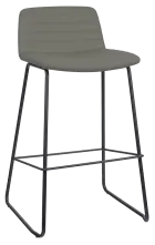 ARCA BAR BLACK, židle barová, ekologická kůže šedá