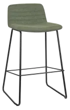 ARCA BAR BLACK, židle barová, látka zelená
