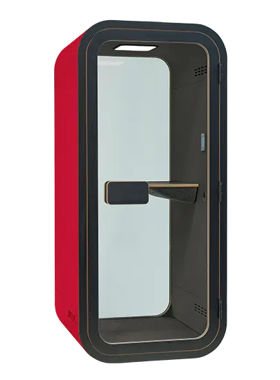 ACOUSTIC SPACE 100, akustický box 2200x1000x990 mm, červená/černá