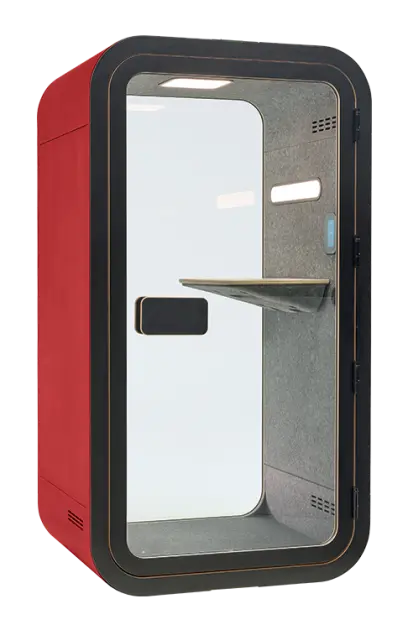 ACOUSTIC SPACE 120, akustický box 2200x1200x990 mm, červená/černá