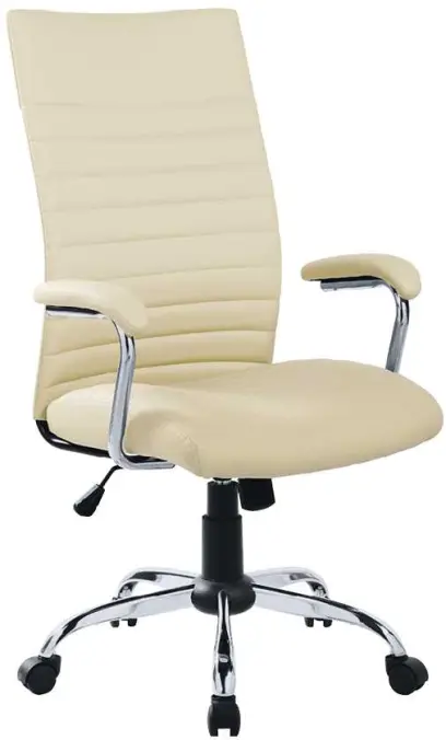 GRACE židle kancelářská, ekokůže béžová