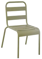 FOLONICCA 01, kovová židle do exteriéru i interiéru, olivová