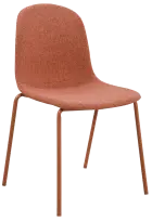 BELLA, konferenční židle čalouněná, kovová podnož, oranžová