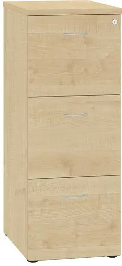 LKR - 3 dřevěná kartotéka A4, 3-zásuvková, centrální zámek, javor horský