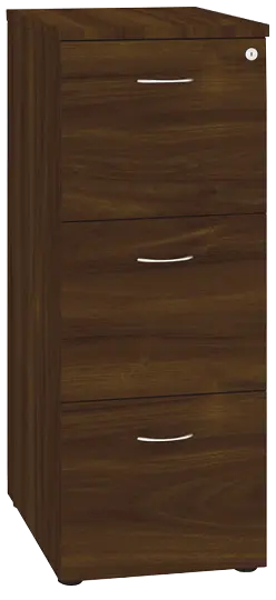 LKR - 3 dřevěná kartotéka A4, 3-zásuvková, centrální zámek, ořech královský