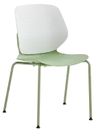 ROSA židle plastová, pastelově zelinkavá/bílá