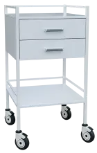 OVM - 12, zdravotnický vozík 2-zásuvkový, kovový, bílý