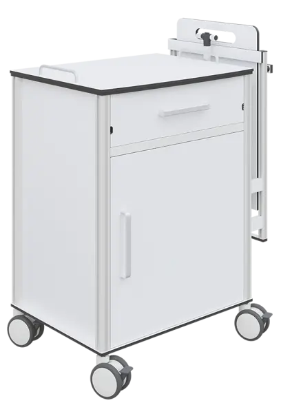 NS-DUO 01, noční stolek oboustranný, HPL, bílý