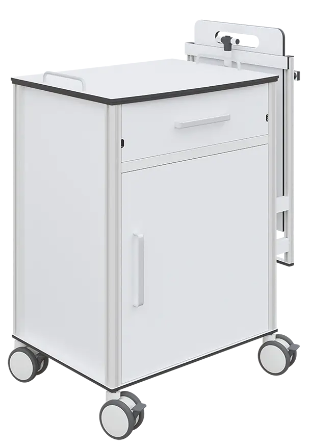 NS-DUO 01, noční stolek oboustranný, HPL, bílý