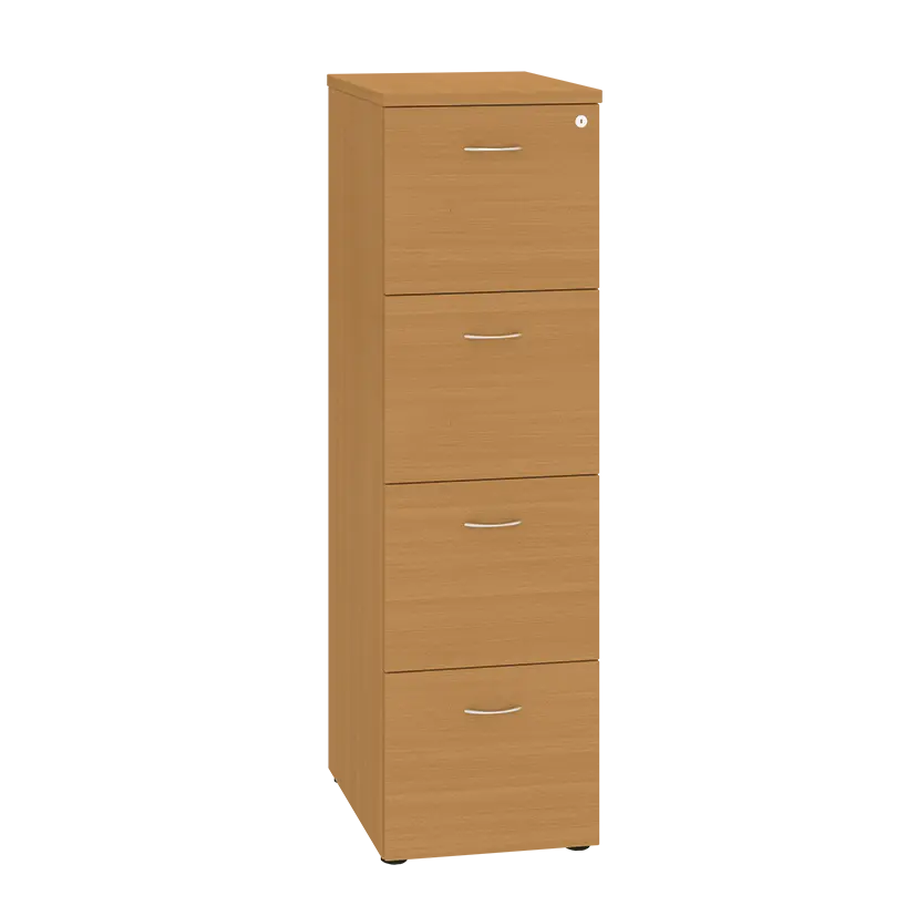 LKR - 4 dřevěná kartotéka A4, 4-zásuvková, centrální zámek, buk Royal