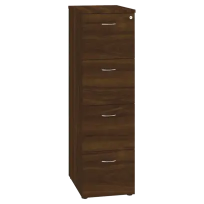 LKR - 4 dřevěná kartotéka A4, 4-zásuvková, centrální zámek, ořech královský