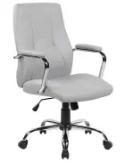 ELENA židle kancelářská, ekokůže šedá