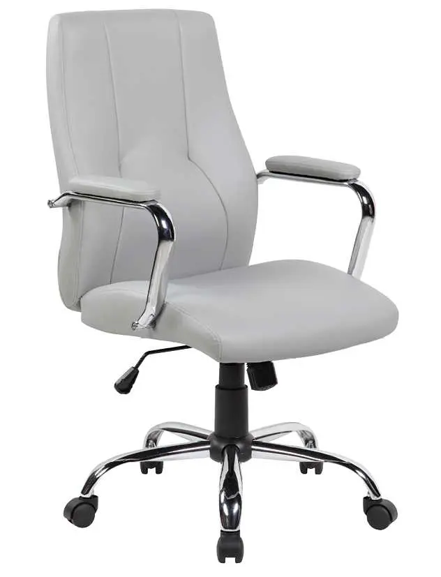 ELENA židle kancelářská, ekokůže šedá