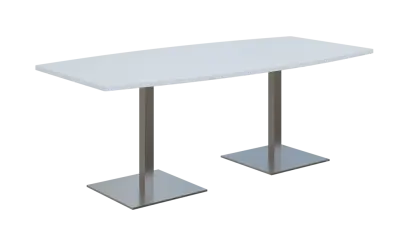 NC - 42 stůl sud, deska 2000 x 1000/800 mm bílá (síla 25mm), noha SQC, nerez