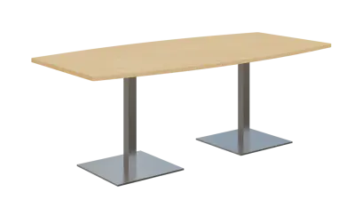 NC - 42 stůl sud, deska 2000 x 1000/800 mm bříza irská (síla 25mm), noha SQC, nerez