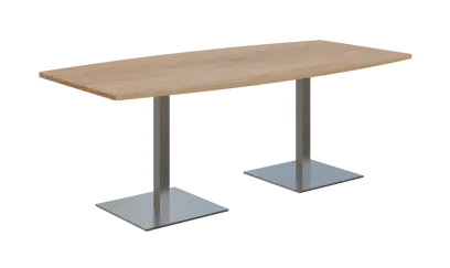 NC - 42 stůl sud, deska 2000 x 1000/800 mm dub bardolino (síla 25mm), noha SQC, nerez