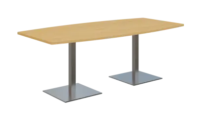 NC - 42 stůl sud, deska 2000 x 1000/800 mm javor horský (síla 25mm), noha SQC, nerez