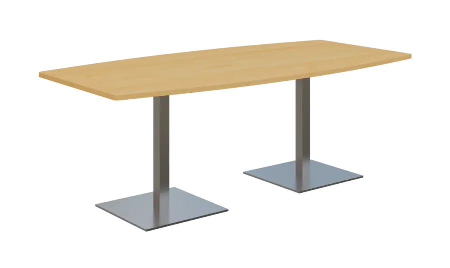 NC - 42 stůl sud, deska 2000 x 1000/800 mm javor horský (síla 25mm), noha SQC, nerez