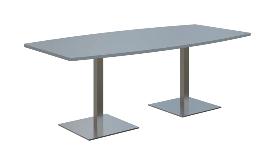 NC - 42 stůl sud, deska 2000 x 1000/800 mm šedá (síla 25mm), noha SQC, nerez