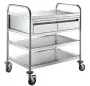 MOBILE 322 vozík 2-policový, 2-zásuvkový, 860x540x940 mm, celonerezový