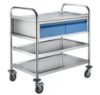 MOBILE 322 vozík 2-policový, 2-zásuvkový, 860x540x940 mm, zásuvky modré