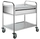 MOBILE 221 vozík 1-policový, 1-zásuvkový, 860x540x940 mm, celonerezový