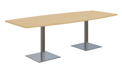 NC - 43 stůl sud, deska 2400 x 1000/800 mm bříza irská (síla 25mm), noha SQC, nerez