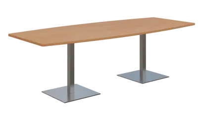 NC - 43 stůl sud, deska 2400 x 1000/800 mm buk Royal (síla 25mm), noha SQC, nerez