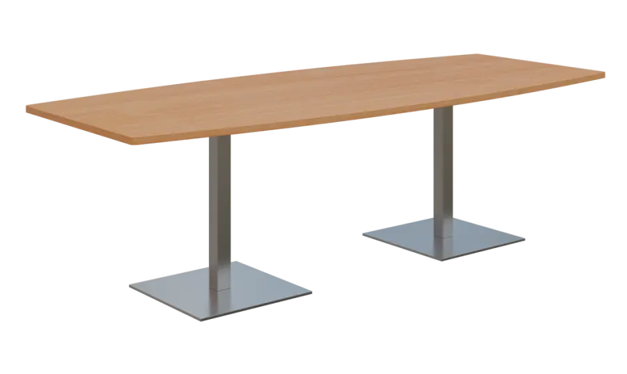 NC - 43 stůl sud, deska 2400 x 1000/800 mm buk Royal (síla 25mm), noha SQC, nerez