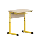 EDUCA 1 žákovská lavice stavitelná, 1-místná, vel. 4-6, mléčný dub/žlutá