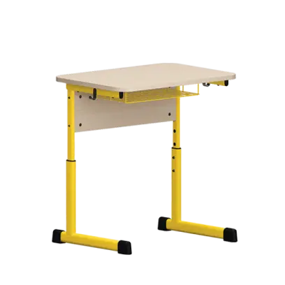 EDUCA 1 žákovská lavice stavitelná, 1-místná, vel. 4-6, mléčný dub/žlutá