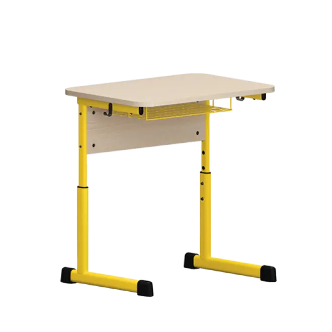 EDUCA 1 žákovská lavice stavitelná, 1-místná, vel. 4-6, mléčný dub/žlutá