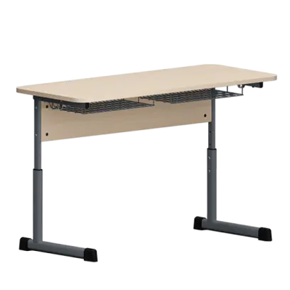 EDUCA 2 žákovská lavice stavitelná, 2-místná, vel. 4-6, mléčný dub/antracit