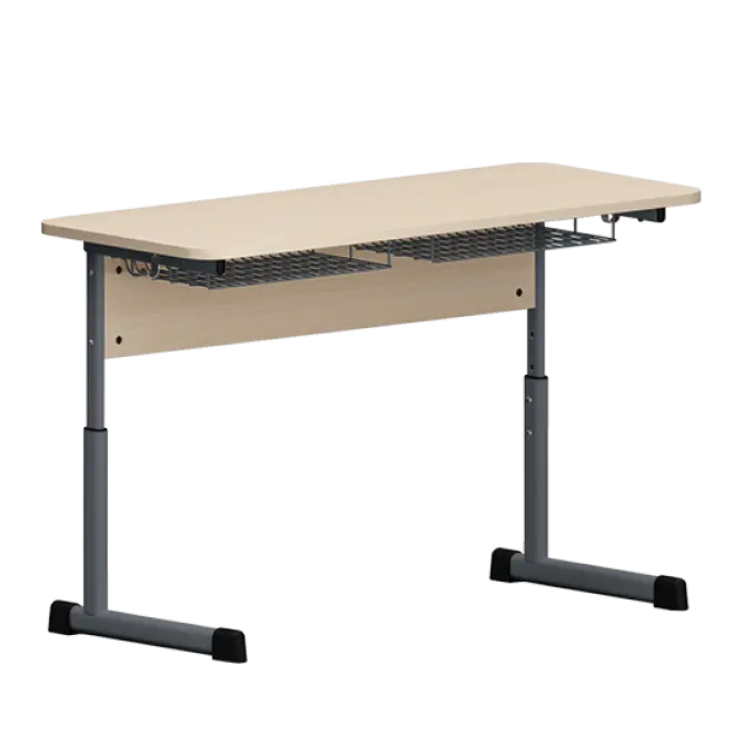 EDUCA 2 žákovská lavice stavitelná, 2-místná, vel. 4-6, mléčný dub/antracit