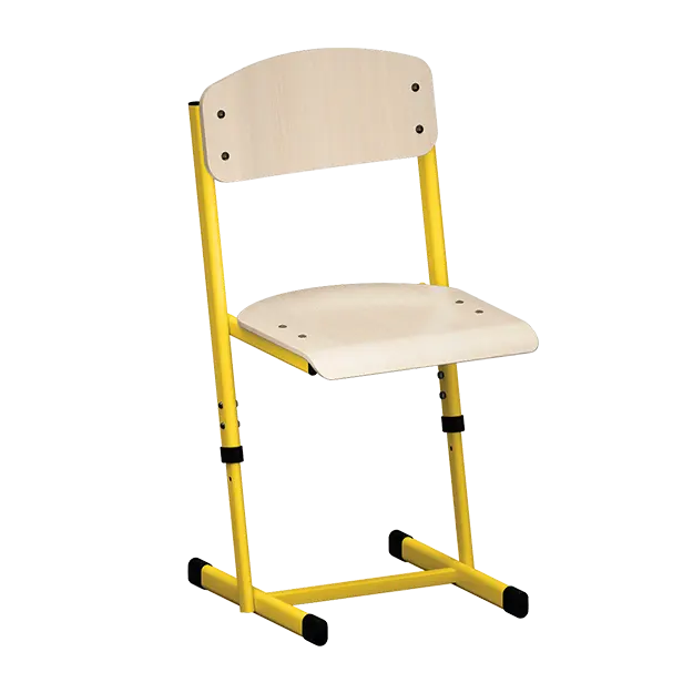 EDUCA žákovská židle stavitelná, vel. 4-6, mléčný dub/žlutá