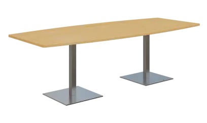 NC - 43 stůl sud, deska 2400 x 1000/800 mm javor horský (síla 25mm), noha SQC, nerez