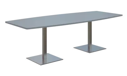 NC - 43 stůl sud, deska 2400 x 1000/800 mm šedá (síla 25mm), noha SQC, nerez