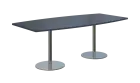 NC - 44 stůl sud, deska 2000 x 1000/800 mm antracit (síla 25mm), noha RC, nerez