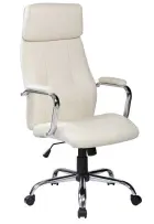 DESTINY židle kancelářská, ekokůže krémová
