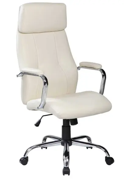 DESTINY židle kancelářská, ekokůže krémová